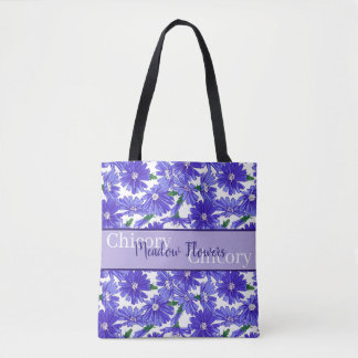 Tote Bag Fleurs de prairie chicorée