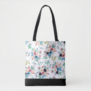 Tote Bag Fleurs de printemps colorées Motif