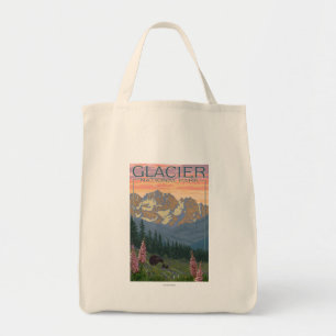 Tote Bag Fleurs de ressort - parc national de glacier, la