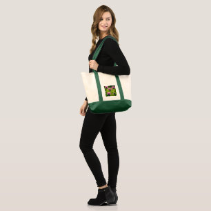 Tote Bag Fleurs de trèfle rouge