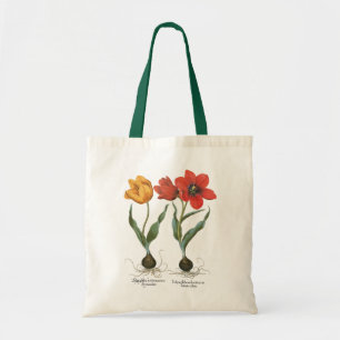 Tote Bag Fleurs de tulipes printanières vintage par Basiliu