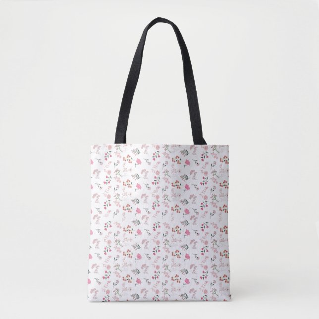 Tote Bag Fleurs délicates assorties en Motif (Devant)