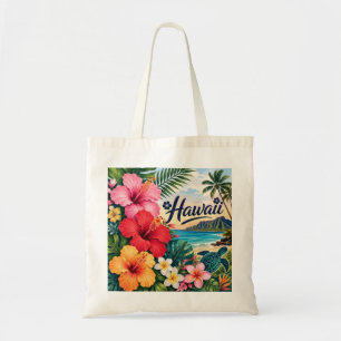 Tote Bag Fleurs d'Hawaii