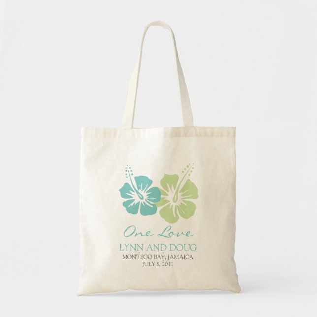Tote Bag Fleurs d'Hibiscus tropicaux (Devant)