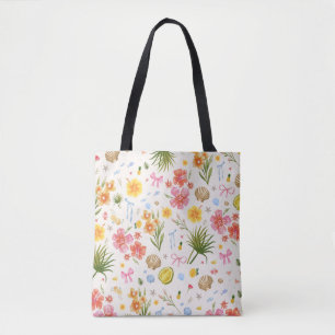 Tote Bag Fleurs et coquillages Tropiques Côtiers