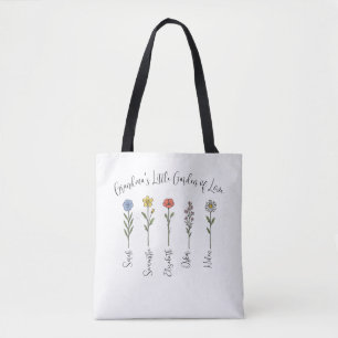 Tote Bag Fleurs et petits-enfants - Jardin de grand-mère