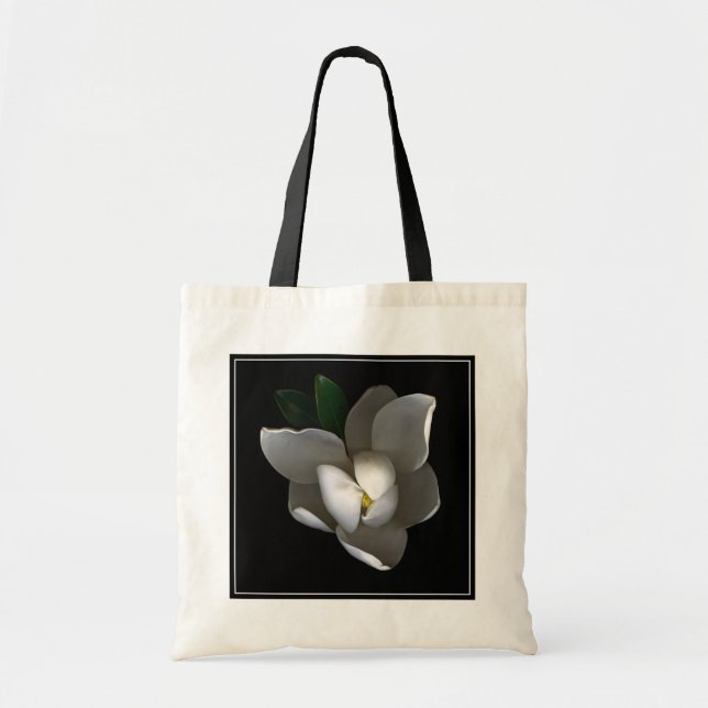 Tote Bag Fleurs | Fleur de Magnolia blanc unique (Devant)