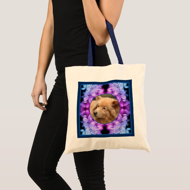 Tote Bag Fleurs Fleurs Frame Tinté Créer Votre Propre Photo (Devant (produit))