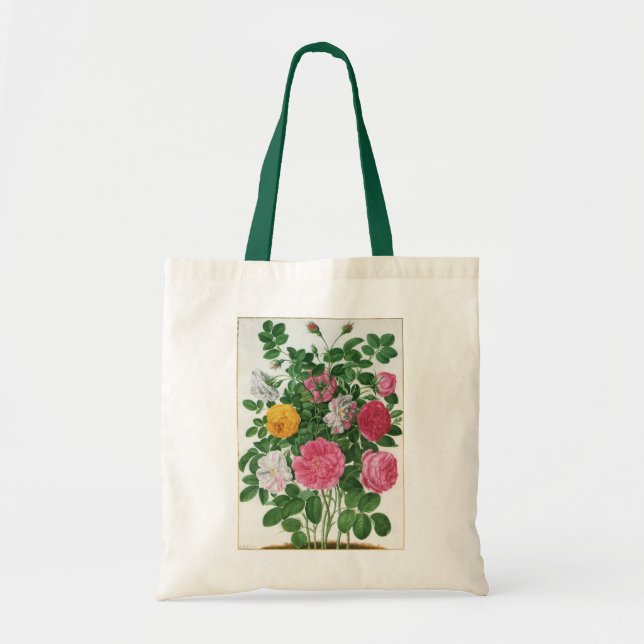 Tote Bag Fleurs florissantes vintages, Roses du jardin de p (Devant)