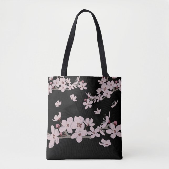 Tote Bag Fleurs flottantes de fleurs de cerisiers (Devant)
