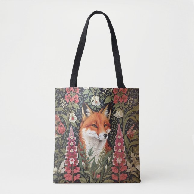 Tote Bag Fleurs Fox et Foxglove William Morris Inspiré (Devant)