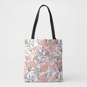 Tote Bag Fleurs Inspirées de la Nature : Motif de Fleur d'O
