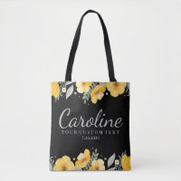 Fleurs jaunes romantiques personnalisées de