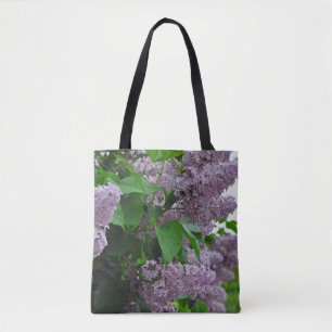 Tote Bag Fleurs lilas de printemps pourpres