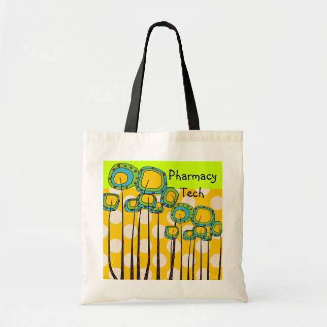 Tote Bag Fleurs lunatiques de Fourre-tout de technologie de (Devant)