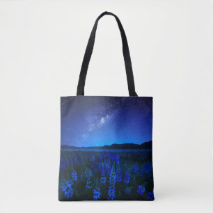 Tote Bag Fleurs   Lupines fleurissant à Night Lake Tekapo