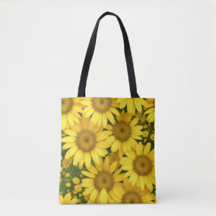 Tote Bag Fleurs marguerites jaunes