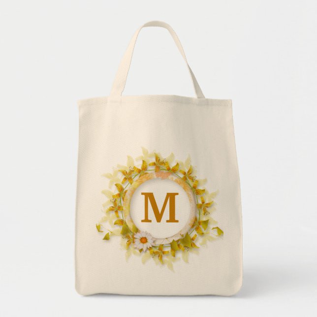 Tote Bag Fleurs Monogrammes  (Devant)