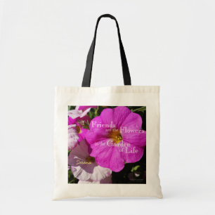 Tote Bag Fleurs Pétunia / Rose Clair Et Rose Pâle /