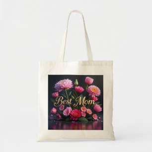 Tote Bag Fleurs Rose Glamour Pour Maman
