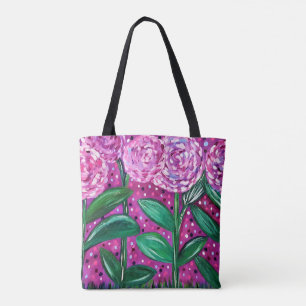 Tote Bag Fleurs roses