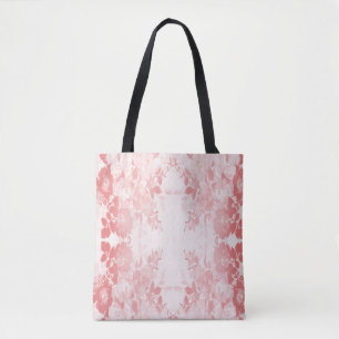 Tote Bag Fleurs roses dentelles