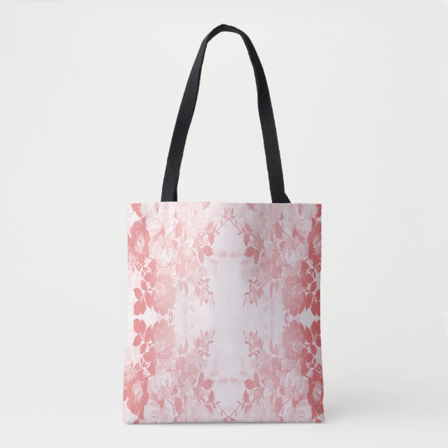 Tote Bag Fleurs roses dentelles (Devant)