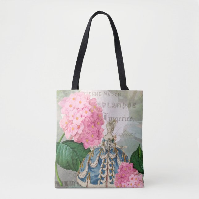 Tote Bag Fleurs roses Fourre-tout de Marie Antoinette (Devant)