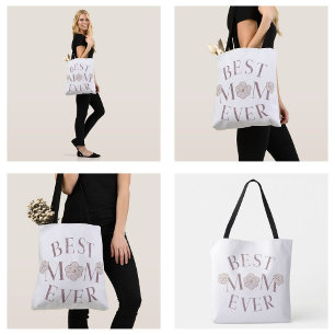 Tote Bag Fleurs Roses Meilleure Maman du Monde