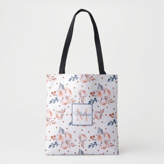 Tote Bag Fleurs Roses Vierges (Devant)