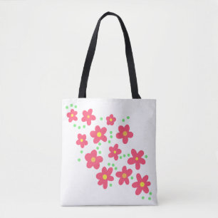Tote Bag Fleurs Saumons lunaires
