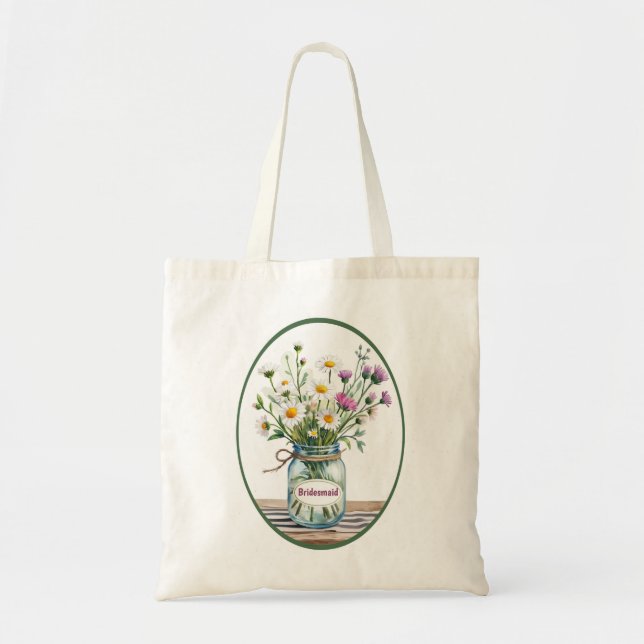 Tote Bag Fleurs sauvages de domestiques d'information à Mas (Devant)