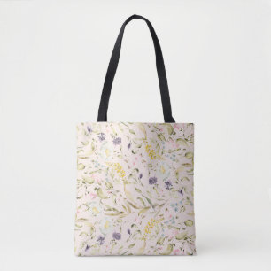 Tote Bag Fleurs sauvages de printemps modernes haut de gamm