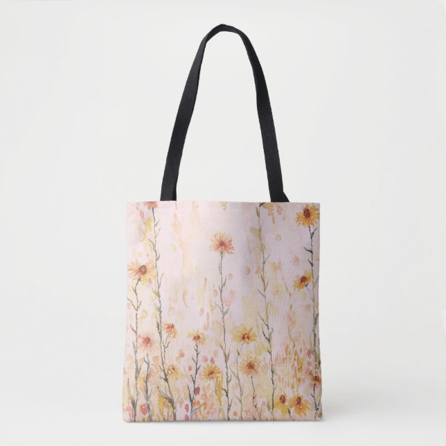 Tote Bag Fleurs sauvages Vintages Boho (Devant)