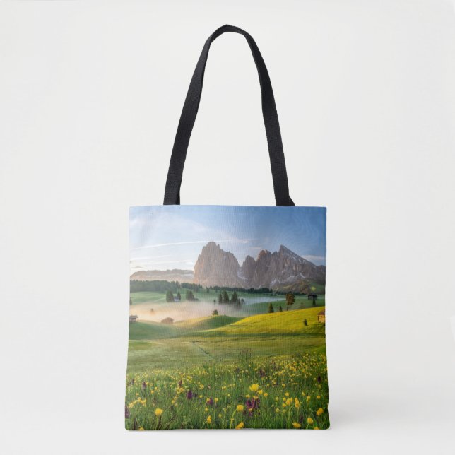Tote Bag Fleurs | Spring Alpe di Siusi Langkofel (Devant)