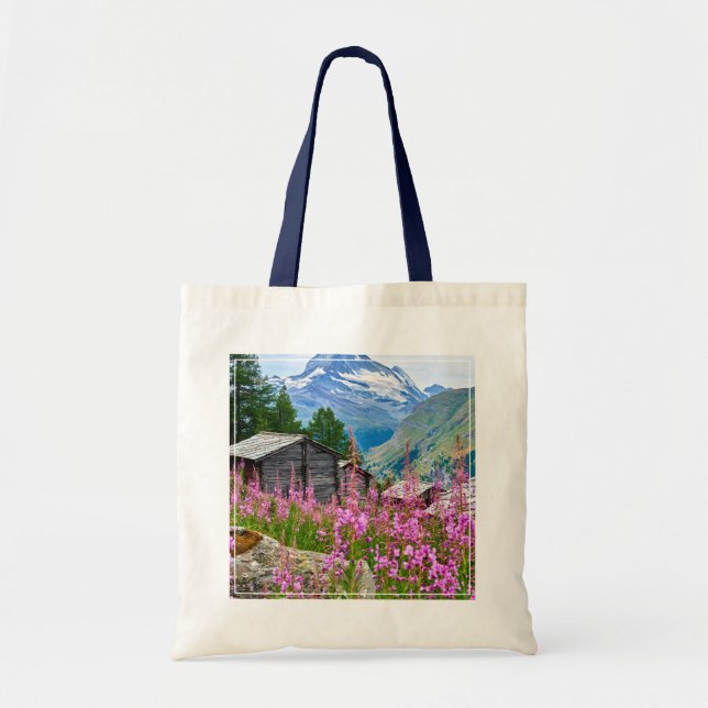 Tote Bag Fleurs | Summer Matterhorn Suisse (Devant)
