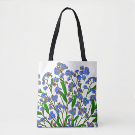 Tote Bag Fleurs violettes, Oubliez-Moi Pas Fleur sauvage