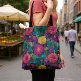 Tote Bag Fleuves et plumes sauvages vibreurs Fourre-tout