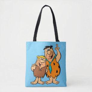 Tote Bag Flintstone de blocaille et de Fred de prise de bec