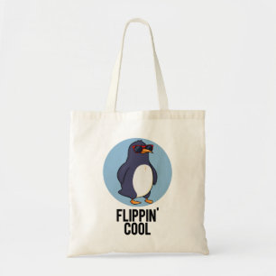 Tote Bag Flippin Cool Funny Penguin Pun