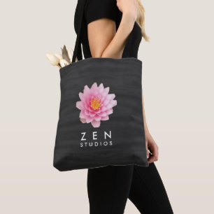 Tote Bag Floating Pink Lotus Flowers
