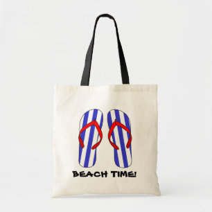 Tote Bag Flops à tongs bleu et blanc Art
