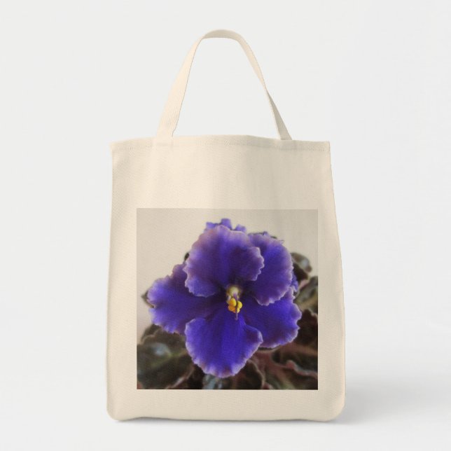 Tote Bag Floraison de violette africaine (Devant)