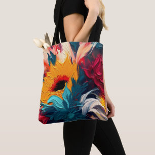 Tote Bag Floraison radieuse – Expression florale abstraite 