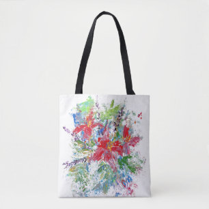 Tote Bag Floral Abstrait