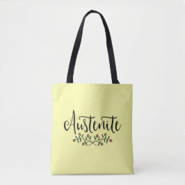 Tote Bag Floral Austenite Yellow Bookish