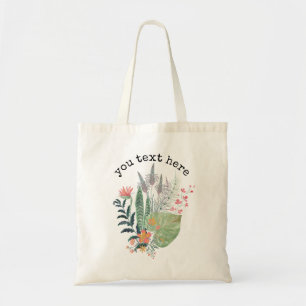 Tote Bag floral botanique tropical personnalisé