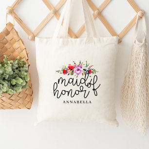 Tote Bag Floral Bouquet Maid of Honor Fourre-tout