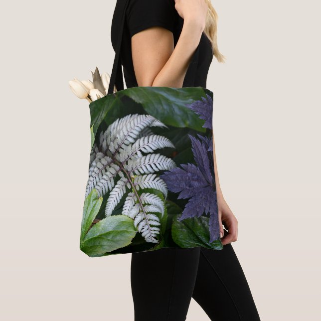 Tote Bag Floral de fougères peintes au Japon (De près)