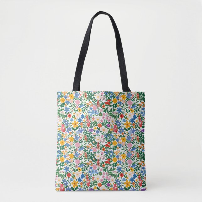 Tote Bag - Floral Flower Pattern. Tasche (Vorderseite)